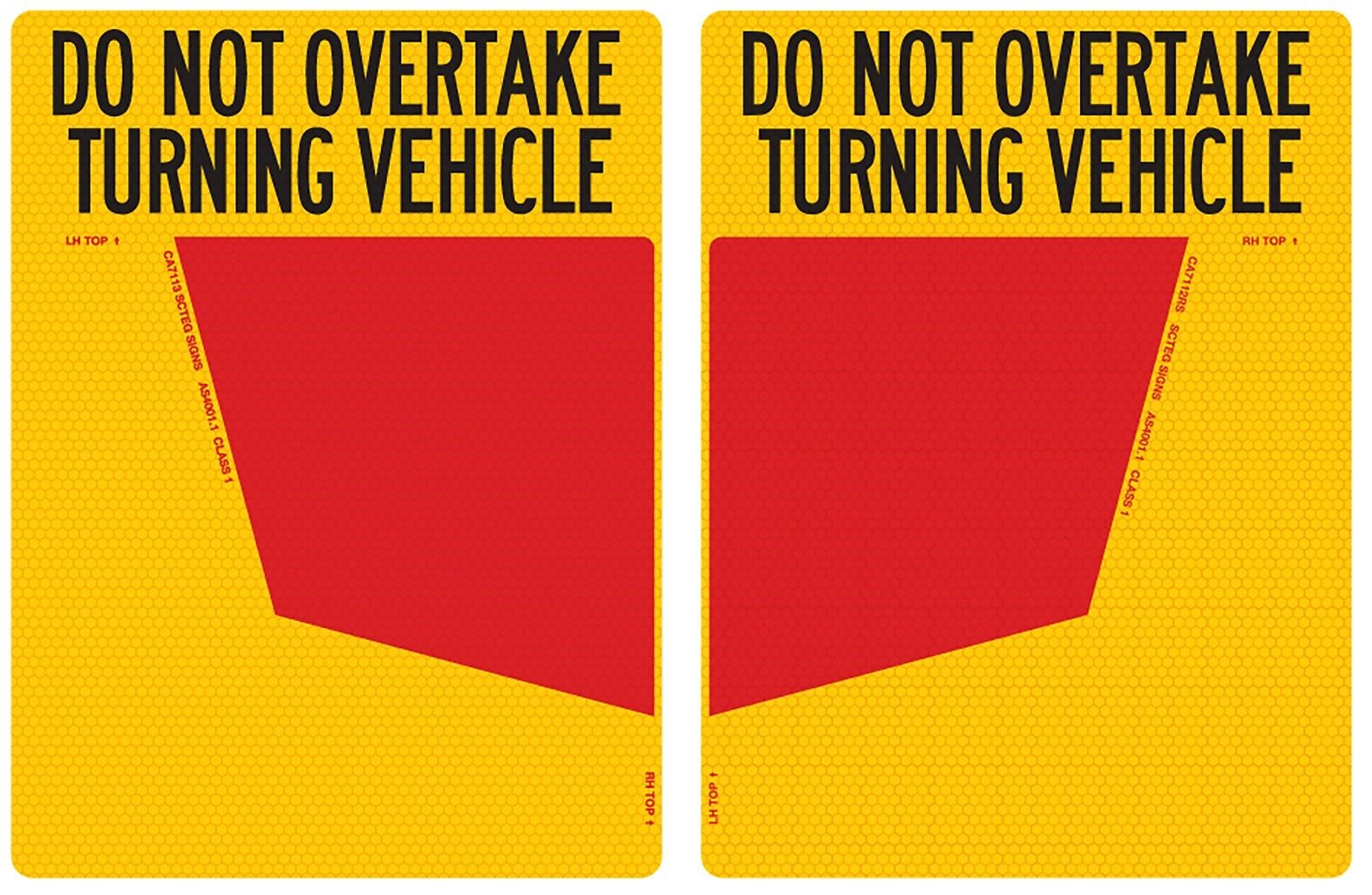 400mm x 300mm Rear Marker Signage