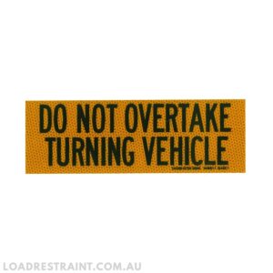 Metal Sign Do Not Overtake Turning Vehicle 300mm x 100mm